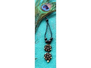 Black Flower Shaped Terracotta Choker