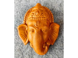 Lord Ganesha Face Wall Hanging Terracotta Showpiece