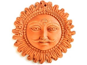 Handmade Terracotta Wall Hanging Lord Sun