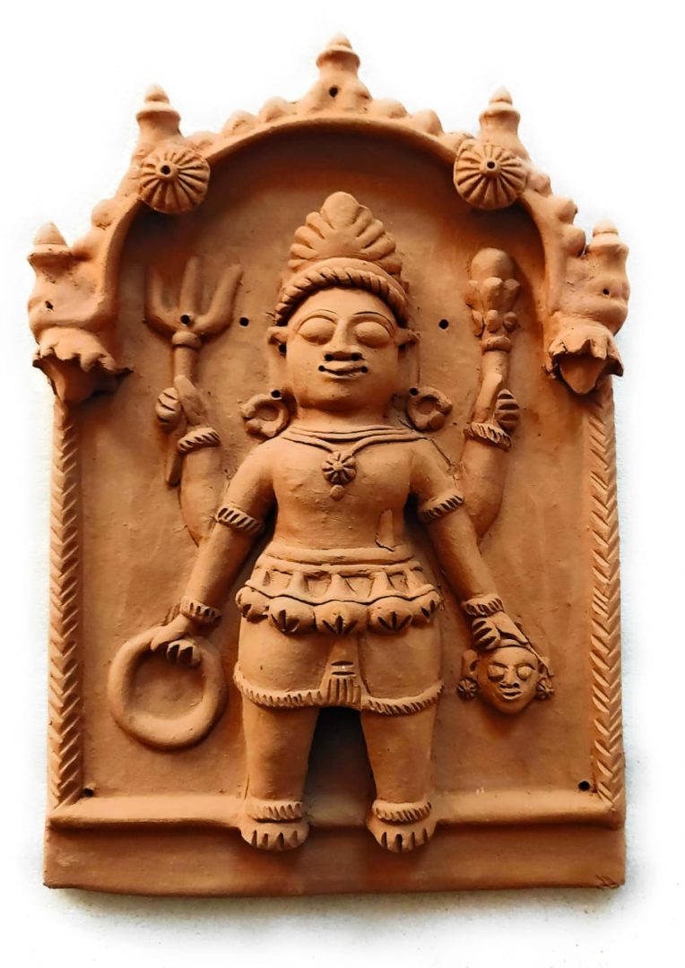 Spiritual Terracotta Bhairava Lok Devta Plaque