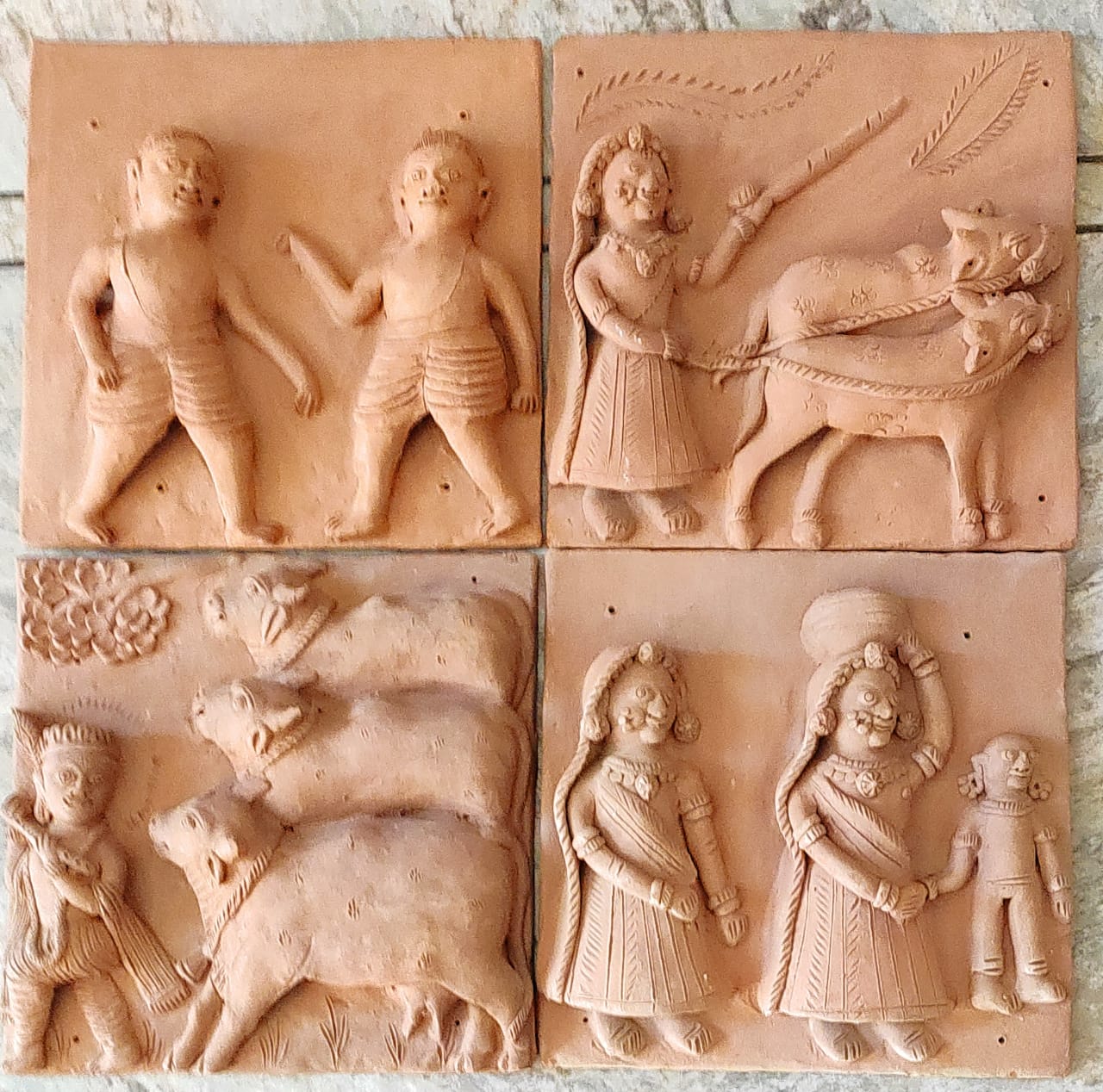 Krishna Terracotta Plaques