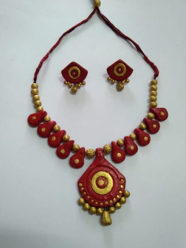 Colourful Clay Terracotta Neckset