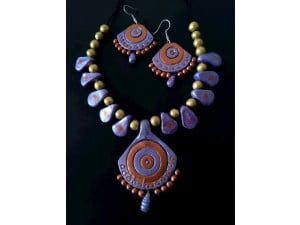 Colourful Clay Terracotta Neckset