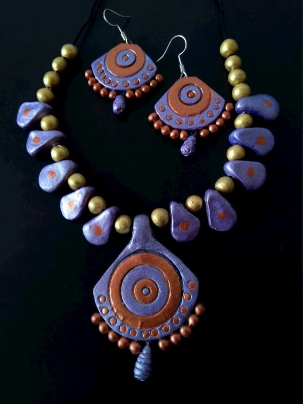 Colourful Clay Terracotta Neckset