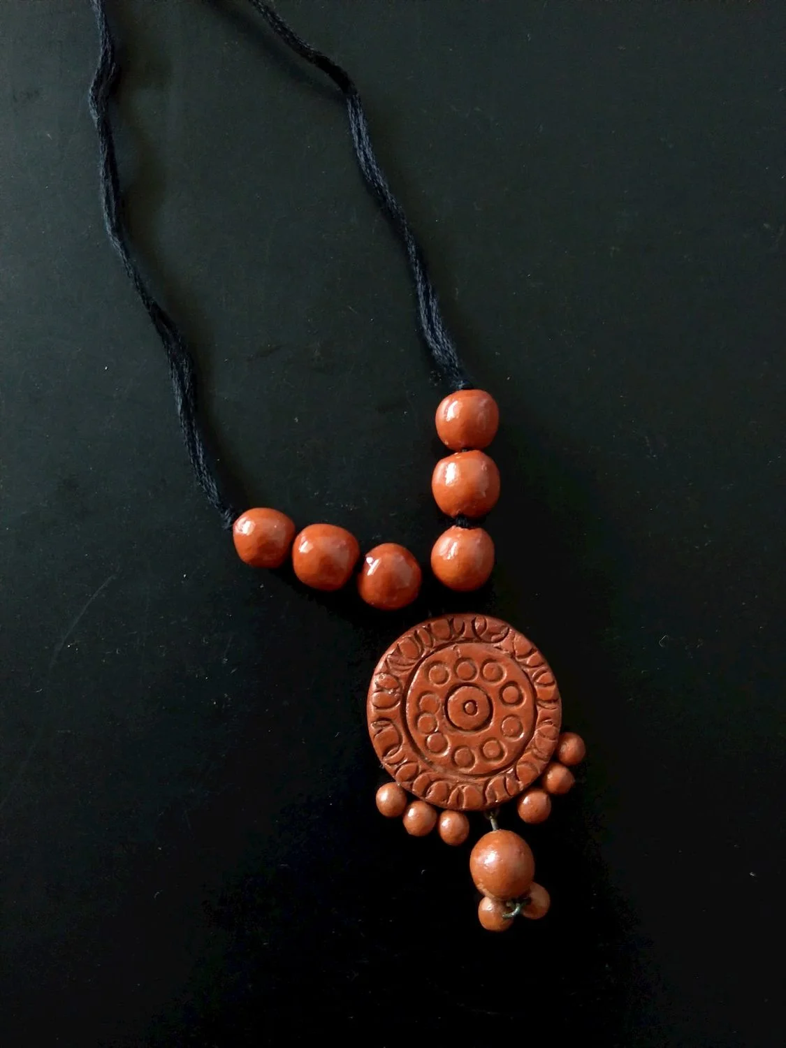 Round Clay Pendant