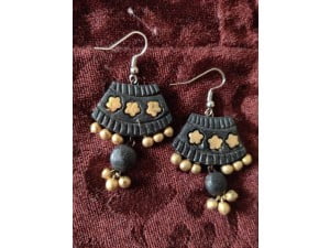 3 Star Terracotta Earrings