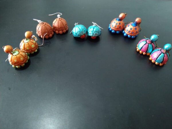 Handmade Multicolored Jhumkas Combo of 5 |