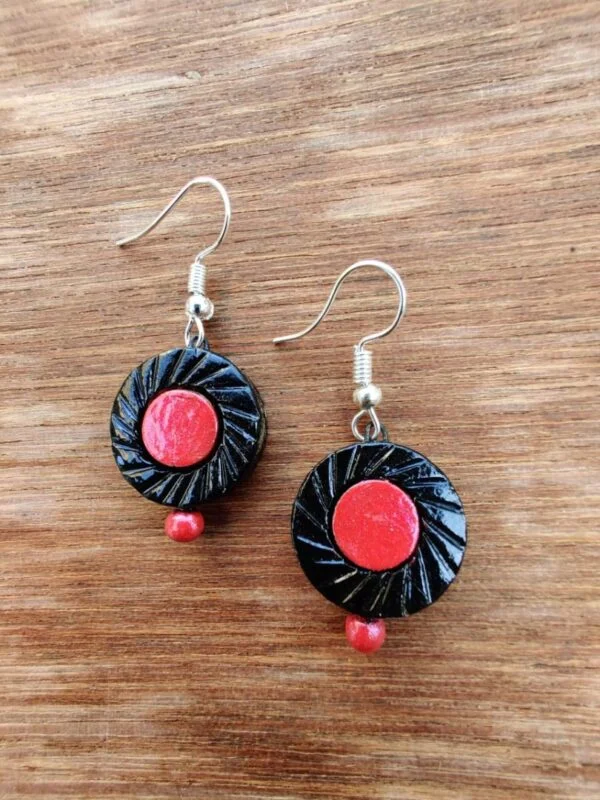 Colourful Beaded Clay Earring | Colourful Beaded Clay Earring |