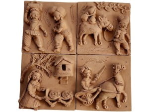 Village Life Terracotta Plaques