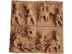 Village Life Terracotta Plaques