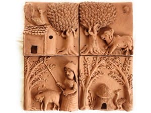 A Touch Of Nature Clay Tiles (Set Of 4)