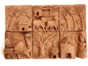 Decorative Terracotta Plaques (Set Of 6)