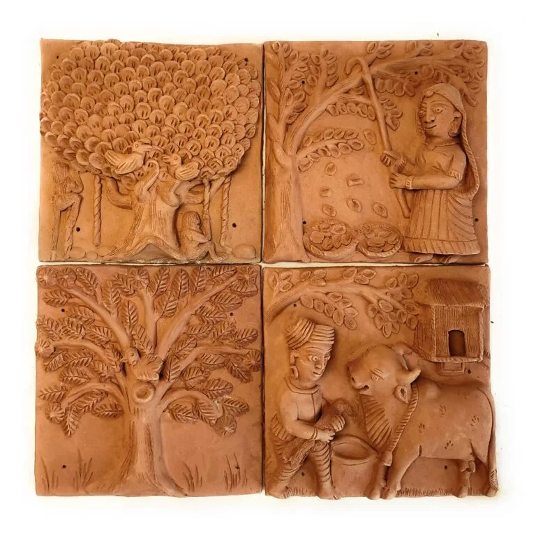 Terracotta Wall Hanging (Set Of 4)