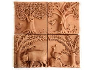 Mesmerising Terracotta Plaques (Set Of 4)