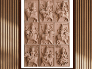 Nine Manifestations of Navratri Shakti, Clay Work, Terracotta art