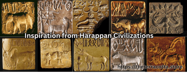 terracotta harappa seals indus valley molela art authentic historical replicas bare hand tiger wrestling, Molela Terracotta, Harappan Seal Tiles – A Tribute to the Harappa Civilization