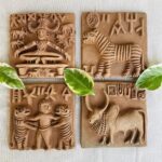 harappa seals terracotta indus valley molela art authentic historical replicas bare hand tiger wrestling, Molela Terracotta, Harappan Seal Tiles – A Tribute to the Harappa Indus Valley Civilization