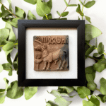 Terracotta Harappa Intaglio Unicorn Seal molela clay art terracotta artwork