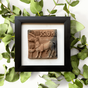 Terracotta Harappa Intaglio Unicorn Seal molela clay art terracotta artwork
