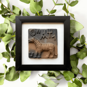 Terracotta Harappa Indus Tiger Seal clay art work molela